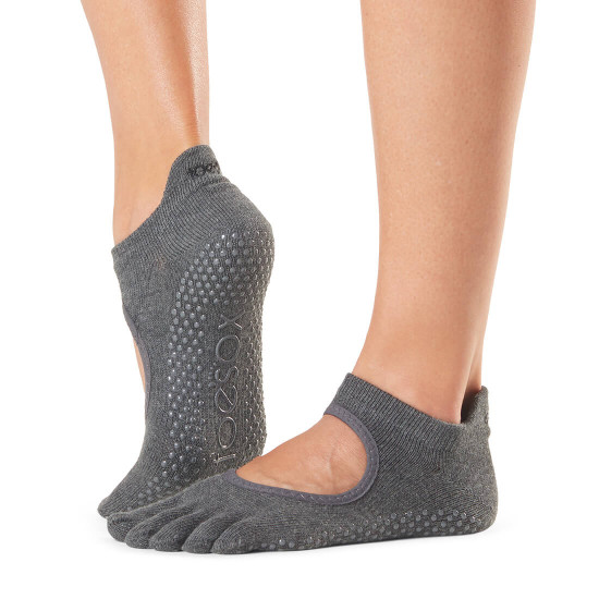 ToeSox Bellarina Met Tenen In Charcoal Grey-Lime S/M