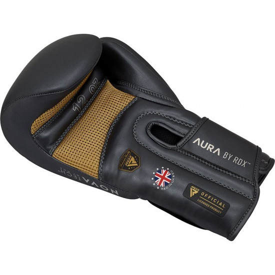RDX Sports T17 Aura Bokshandschoenen - Zwart-goud RDX Sports T17 Aura Bokshandschoenen - Zwart-goud
