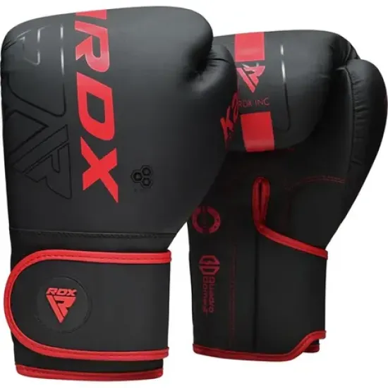 Verbeter je bokstraining met RDX F6 Kara bokshandschoenen. Extreem schokabsorberend en comfortabel met een ideale pasvorm. Verkrijgbaar in verschillende maten.