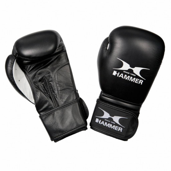 Hammer Boxing Bokshandschoenen PREMIUM FIGHT - Leer - Zwart10 OZ Hammer Boxing Bokshandschoenen PREMIUM FIGHT - Leer - Zwart10 OZ