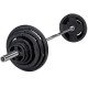 Body-Solid 140 kg set olympische gewichten + stang + sluitveren