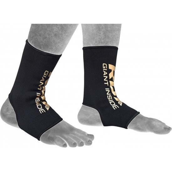 RDX Hosiery Ankle Sleeve - EnkelbeschermerZwart/goud - Maat: L