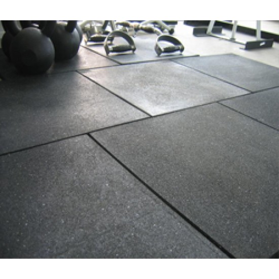 NRG fitness Rubber Vloertegel 100x100cm Zwart Hoge weerstand rubber vloertegel van NRG fitness, antislip, dempend en eenvoudig te snijden. Ideaal voor zware materialen.