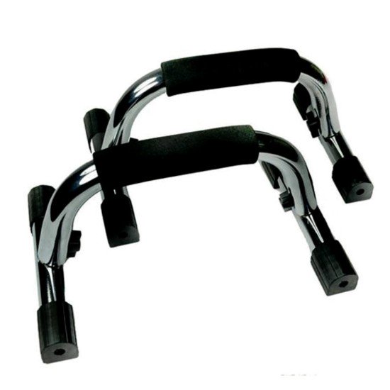 De Toorx push up bars bieden extra uitdaging en comfort tijdens de training, met anti-slip rubberen onderkanten en comfortabele foam handvaten.