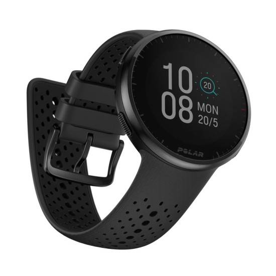 Polar Pacer Pro GPS Hardloophorloge met Hartslagmeting Ontdek de Polar Pacer Pro - een ultralicht hardloophorloge met GPS, barometer, VO2max en lange batterijduur, perfect voor serieuze hardlopers.