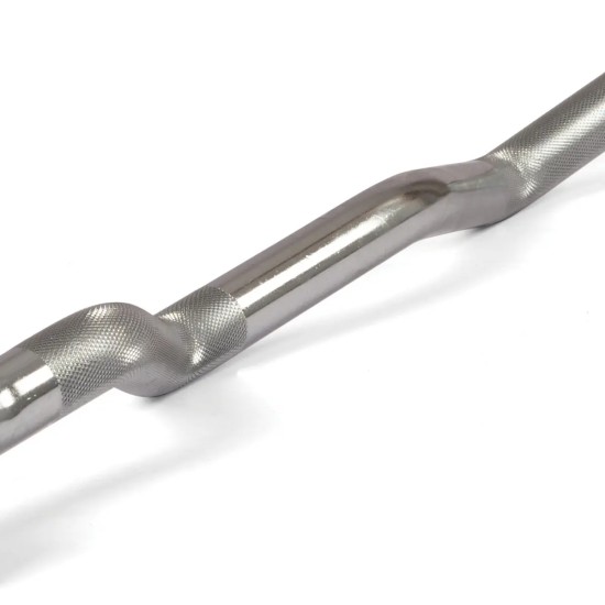 Toorx BCO-120 120 cm Curlstang met 28 mm Grip Olympische BCO-120 curlstang van 120 cm met een grip van 28 mm. Geschikt voor arm-, borst-, rug-, en schouderspieren. Maximale belasting 300 kg.