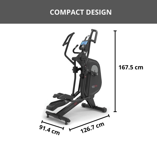 Toorx Fitness ERX-900 Crosstrainer met magnetisch remsysteem De Toorx Fitness ERX-900 Crosstrainer biedt compacte afmetingen, verstelbare paslengte en compatibiliteit met Kinomap en Zwift. Perfect voor HIIT trainingen.