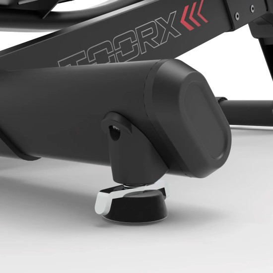 Toorx Fitness ERX-900 Crosstrainer met magnetisch remsysteem De Toorx Fitness ERX-900 Crosstrainer biedt compacte afmetingen, verstelbare paslengte en compatibiliteit met Kinomap en Zwift. Perfect voor HIIT trainingen.