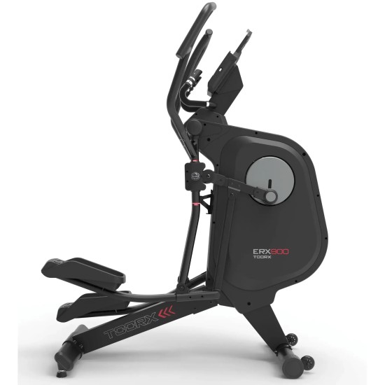 Toorx Fitness ERX-900 Crosstrainer met magnetisch remsysteem De Toorx Fitness ERX-900 Crosstrainer biedt compacte afmetingen, verstelbare paslengte en compatibiliteit met Kinomap en Zwift. Perfect voor HIIT trainingen.