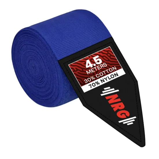 NRG Boks Bandages 4,5 Meter - Extra Dikke Bescherming NRG Boks Bandages van 4,5 meter bieden superieure bescherming en comfort tijdens intensieve trainingen. Ideaal voor elke serieuze sporter.