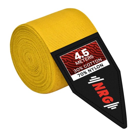 NRG Boks Bandages 4,5 Meter - Extra Dikke Bescherming NRG Boks Bandages van 4,5 meter bieden superieure bescherming en comfort tijdens intensieve trainingen. Ideaal voor elke serieuze sporter.