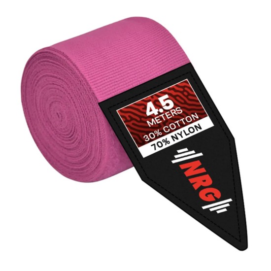 NRG Boks Bandages 4,5 Meter - Extra Dikke Bescherming NRG Boks Bandages van 4,5 meter bieden superieure bescherming en comfort tijdens intensieve trainingen. Ideaal voor elke serieuze sporter.