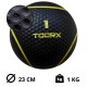 Ontdek de Toorx Fitness Medicine Ball Full Black, beschikbaar in gewichten van 1 tot 6 kg voor optimale training en verbeterde grip.