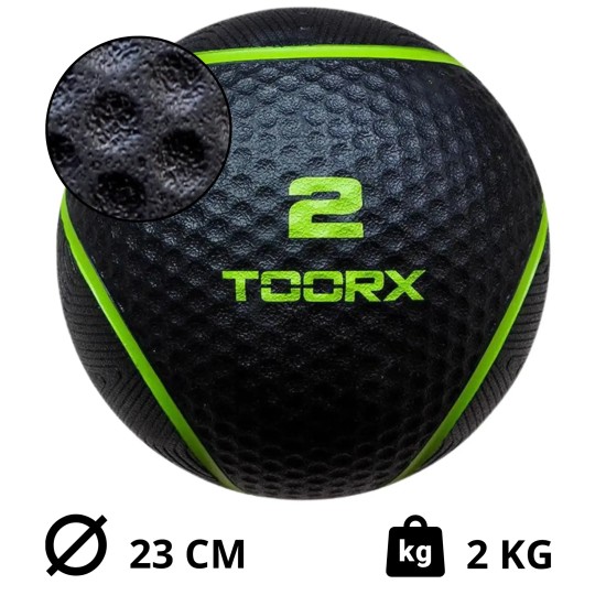 Toorx Fitness Medicine Ball 1-6 kg Full Black Ontdek de Toorx Fitness Medicine Ball Full Black, beschikbaar in gewichten van 1 tot 6 kg voor optimale training en verbeterde grip.