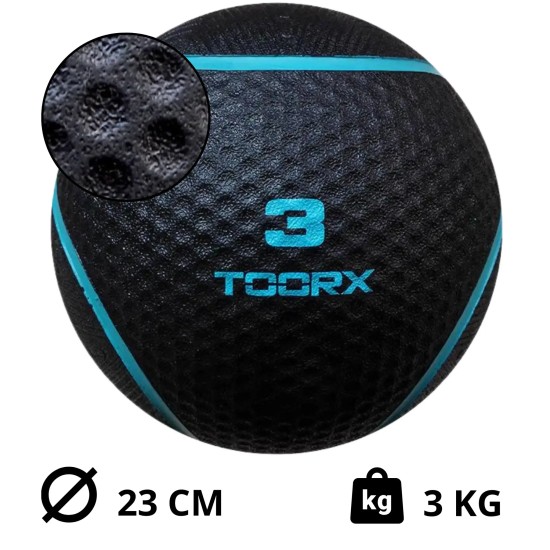Toorx Fitness Medicine Ball 1-6 kg Full Black Ontdek de Toorx Fitness Medicine Ball Full Black, beschikbaar in gewichten van 1 tot 6 kg voor optimale training en verbeterde grip.