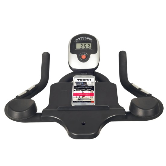 Toorx Fitness SRX-60 EVO Spinbike - 20kg Vliegwiel, Handmatige Weerstand Ervaar ultieme fietstraining met de Toorx Fitness SRX-60 EVO Spinbike. Ideaal voor intensieve workouts met een 20 kg vliegwiel en aanpasbare zadel- en stuurposities.