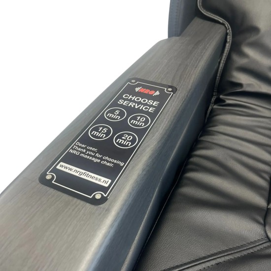 NRG Wellness Massagestoel Commercial Betaalmodule Professionele massagestoel met betaalmodule en luchtdrukmassage voor ultieme ontspanning en gebruiksvriendelijkheid.