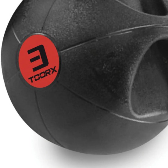 Toorx Fitness Medicijnbal met Handgrepen - Verschillende Gewichten Ideale medicijnbal van Toorx Fitness voor trainingen, verkrijgbaar in diverse gewichten van 3 kg tot 10 kg.