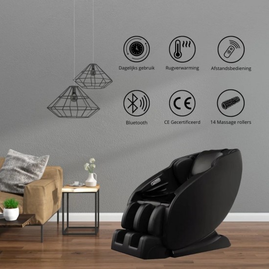 NRG Wellness Massagestoel Deluxe met Zero Gravity en 14 Rollers Geniet van een heerlijke massage in je eigen huis met de NRG Wellness Massagestoel Deluxe, uitgerust met Zero Gravity en 14 rollers voor volledige ontspanning.
