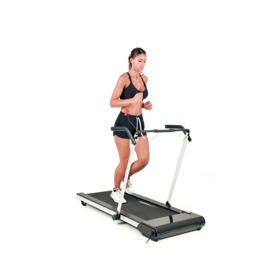 Toorx City Compact Loopband - ultracompact, 3 kleuren, 1-14 km/u Ultracompacte Toorx City Compact loopband met een ingebouwd LCD-display, 1-14 km/u snelheid en opbergmogelijkheden. Beschikbaar in drie kleuren.