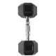 Professionele rubberen hexagonale dumbbell met ergonomisch handvat, ideaal voor commercieel gebruik.