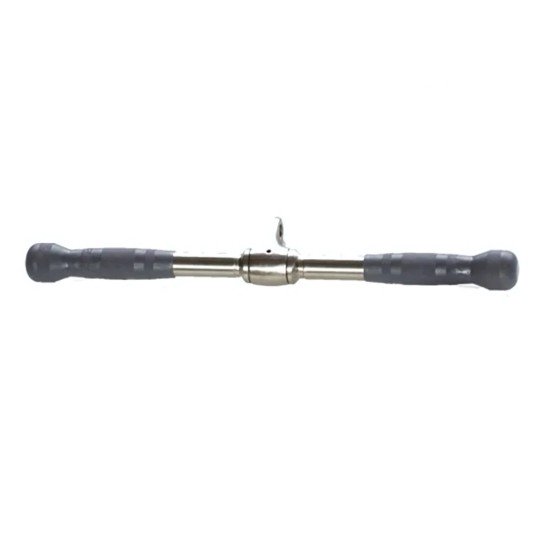 Massief chromen triceps bar met 2 handgrepen voor extra grip, ideaal voor effectief trainen.