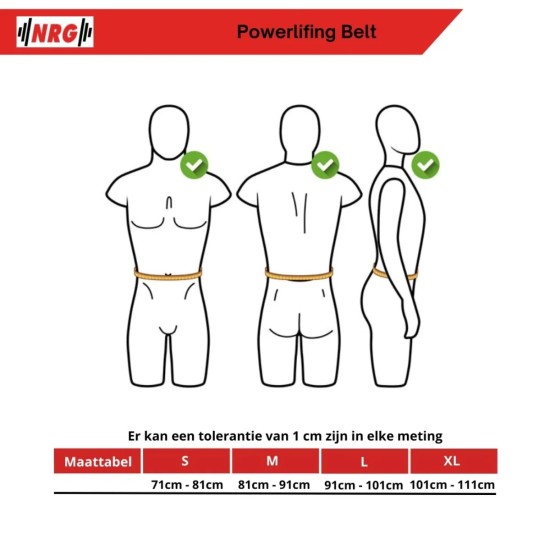 NRG Powerlift Riem 10 cm zwart Optimaliseer je lifts met de NRG Powerlift Riem, 10 cm breed, gemaakt van premium koeienleer, ideaal voor powerlifters en bodybuilders.
