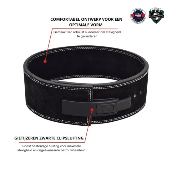 NRG Powerlift Riem 10 cm zwart Optimaliseer je lifts met de NRG Powerlift Riem, 10 cm breed, gemaakt van premium koeienleer, ideaal voor powerlifters en bodybuilders.