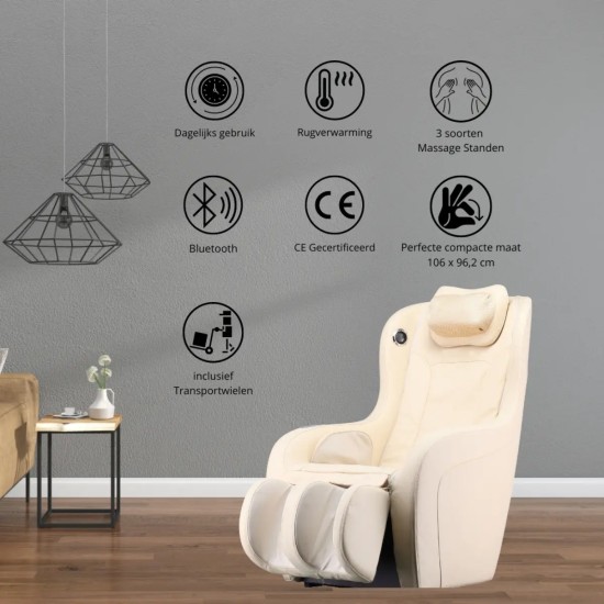 NRG Wellness Excellent Massagestoel met Bluetooth en 3D Massage Geniet van ultieme ontspanning met de NRG Wellness Massagestoel Excellent. Met Bluetooth, 3D massage en verstelbaar hoofdkussen.