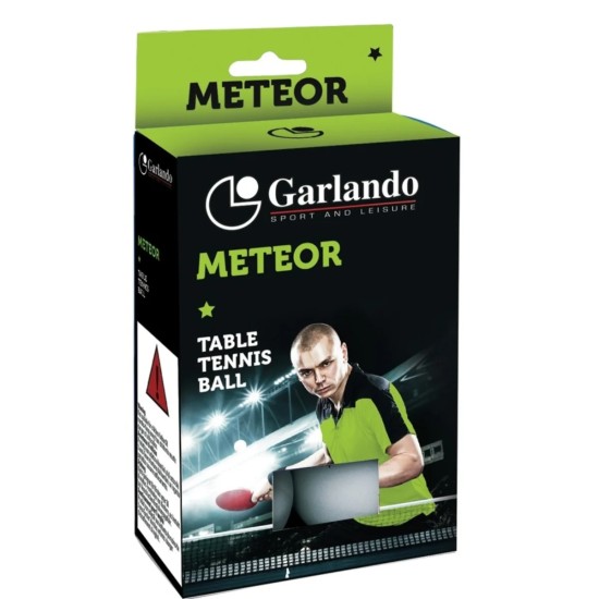 Garlando Meteor 1 Star Tafeltennisballen voor hobby gebruik Garlando Meteor is een doosje met 6 tafeltennisballen, met 1 star ITTF rating, ideaal voor hobby gebruik.