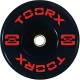 Toorx Professional bumper plates voor olympische stangen, beschikbaar in 5kg tot 25kg met comfortabele rubber coating.