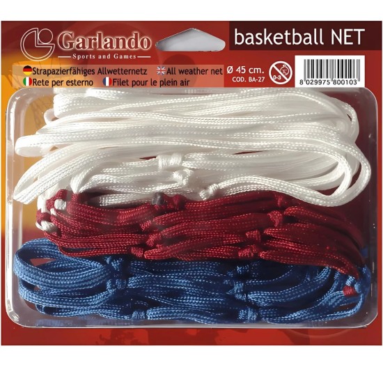 Garlando Basketbalnet Universeel 45 cm Vervang je bestaande net eenvoudig met het universele basketbalnet van Garlando, geschikt voor binnen en buiten met een diameter van 45 cm.