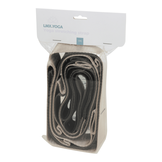 LMX.® Yoga Stretching Strap 220cm met 12 lussen Ontwikkeld voor rekoefeningen, deze LMX.® Yoga Stretching strap is 220 cm lang, 38 mm breed met 12 lussen en neopreen padding.