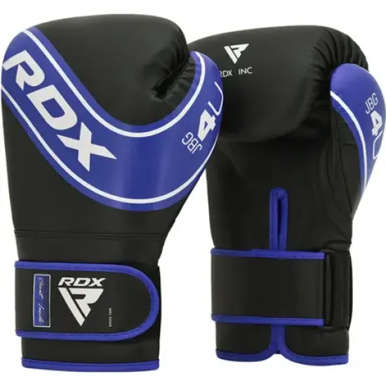 Stevige en comfortabele RDX bokshandschoenen voor kinderen, met schokabsorptie en vochtafvoer, perfect voor training.