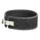 Power Lifting Fitness Riem lever zwart suede leer - Maat: L