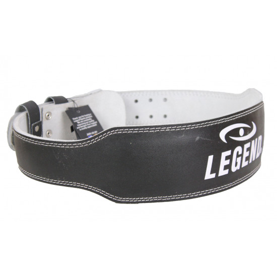 Fitness Riem zwart Leder Legend - Maat: L