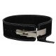 Power Lifting Fitness Riem lever zwart suede leer - Maat: L