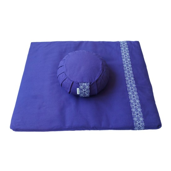 Meditatieset met  Kussen Zafu Maan Purper